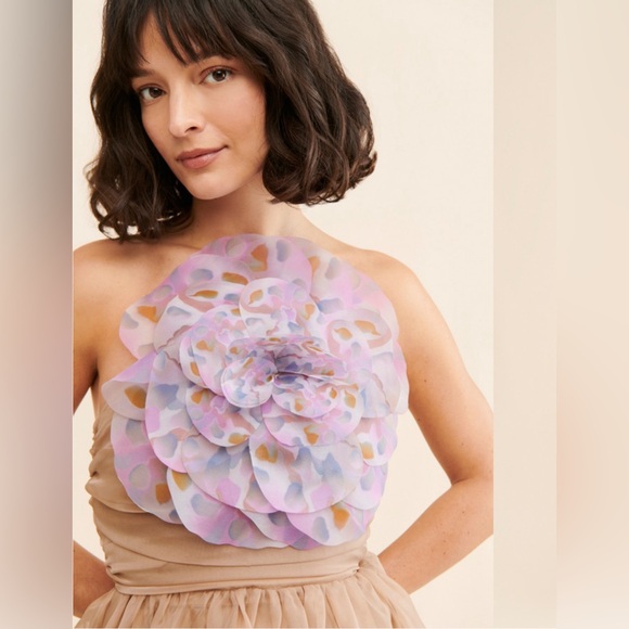 Cynthia Rowley Dresses & Skirts - Cynthia rowley organza flower strapless dress